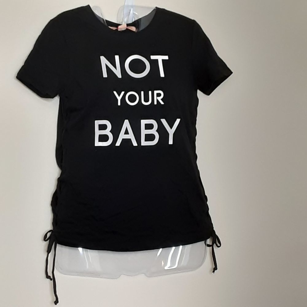 Rebellious One Black Tie Side Top-XS